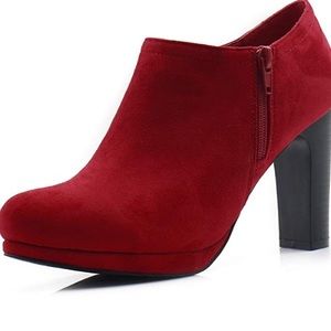 Allegra K heeled bootie